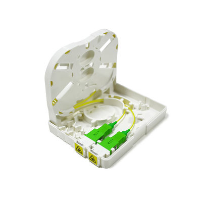 calidad  2 Cores Indoor Fiber Optic Terminal Box Wall Mounted 86mm Size fábrica