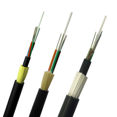 Cable de fribra óptica del hilado de Aramid con la base aérea de Adss 24 de la chaqueta del doble del alambre de alta tensión