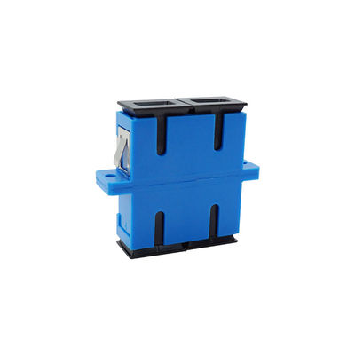Material azul de la PC del color del duplex del solo modo del adaptador de la fibra óptica del SC UPC