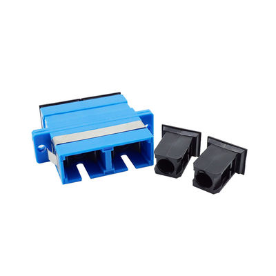 Material azul de la PC del color del duplex del solo modo del adaptador de la fibra óptica del SC UPC