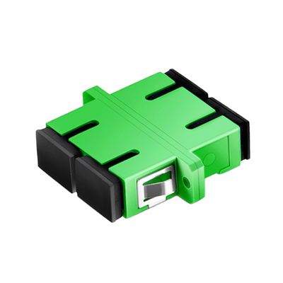 Solo color verde del SC UPC APC del adaptador de la fibra óptica del duplex del modo