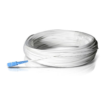 Cable de descenso óptico blanco del color FTTH con el ODM del OEM del conector del SC FC