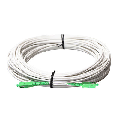 Cable de descenso óptico blanco del color FTTH con el ODM del OEM del conector del SC FC