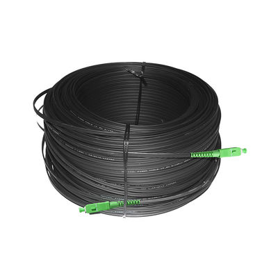 Cable de descenso óptico blanco del color FTTH con el ODM del OEM del conector del SC FC