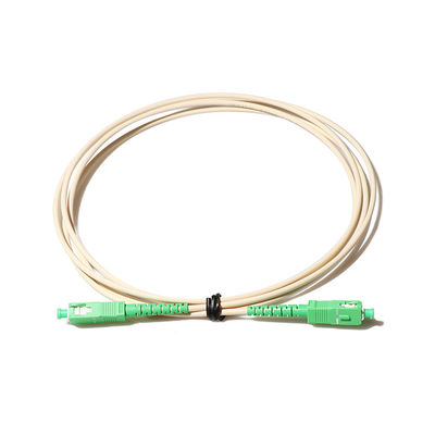 SC blanco APC del cordón de remiendo del cable de la fibra G657a2 a SC APC 3M unimodal
