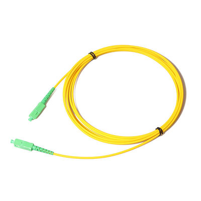 Simplex del solo modo del cordón de remiendo del cable de la fibra del SC APC 2m m para el sistema de FTTH