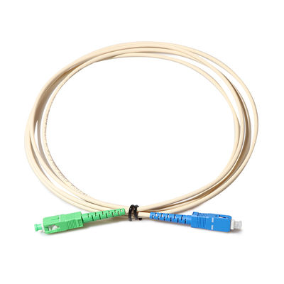 Simplex del solo modo del cordón de remiendo del cable de la fibra del SC APC 2m m para el sistema de FTTH