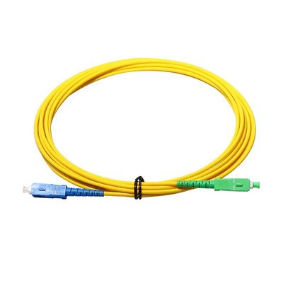 SC APC - duplex a una cara del solo modo G657A 9/125 del cordón de remiendo del cable de la fibra del SC APC