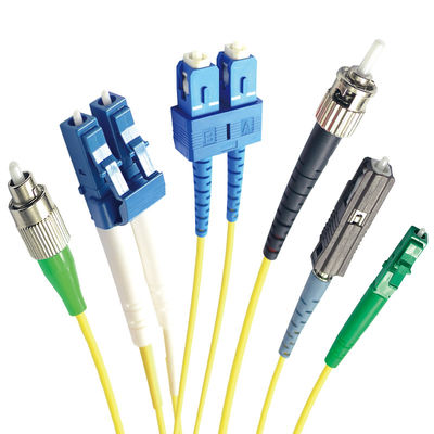 modo óptico del ST APC UPC del SC LC del cordón de remiendo de la fibra amarilla de 3M FC solo