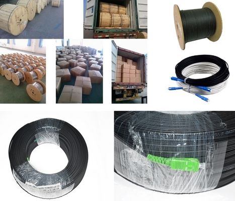 Cable de fribra óptica plano del descenso de la base FTTH G657A1 G657A2 del precio de fábrica 1,2
