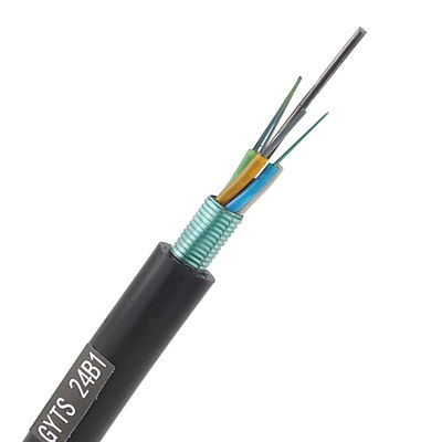 12~288 cable al aire libre de la fibra óptica GYTS del cable de fibra óptica acorazado de los corazones