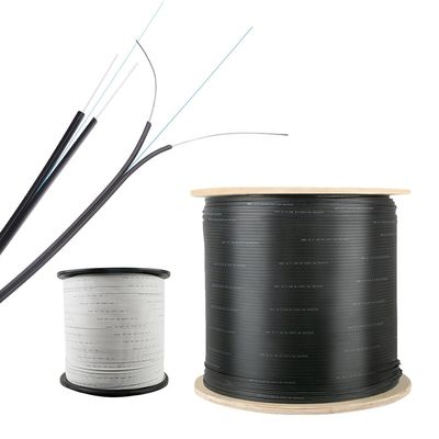 Fibra óptica 1 cable de fribra óptica interior del solo modo del cable de descenso de Ftth del tambor de la madera contrachapada de la base el 1km los 2km los 3km