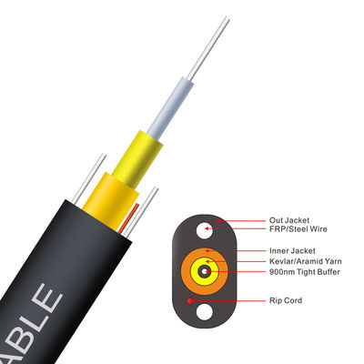1 cable interior de Toneable G657A1 G657A2 G657A3 FTTP de la base/al aire libre protegido tensado de descenso para la telecomunicación, descenso plano Cabl