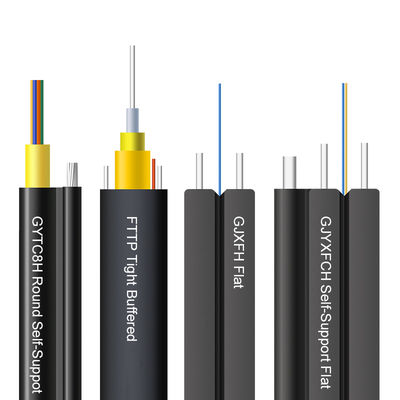 1 cable interior de Toneable G657A1 G657A2 G657A3 FTTP de la base/al aire libre protegido tensado de descenso para la telecomunicación, descenso plano Cabl