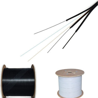 Descenso de acero al aire libre autosuficiente Fibra Optica 1 2 de Wire FRP FTTH del mensajero cable de fribra óptica de 4 bases