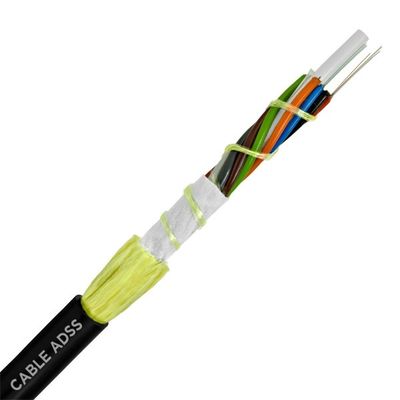 Cable de fribra óptica aéreo autosuficiente al aire libre de los adss del palmo el 100m de la base de la base 24 de los adss 12 del optica del fibra del precio de fábrica