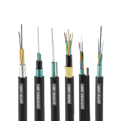 Cable de fribra óptica aéreo autosuficiente al aire libre de los adss del palmo el 100m de la base de la base 24 de los adss 12 del optica del fibra del precio de fábrica