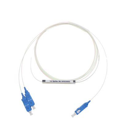 Tipo de acero micro del tubo del divisor 1x2 del PLC de la fibra óptica de FTTH con el conector del SC