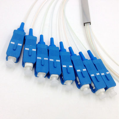 Divisor 1x8 del PLC de la fibra óptica de 1 metro mini con el conector del SC UPC