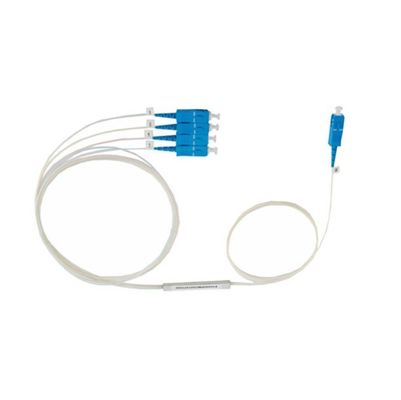 1×4 divisor de la fibra óptica del SC APC, divisor de la manera del PLC 4 de Mini Type para la televisión por cable