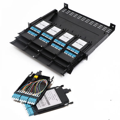 Base de alta densidad del panel de remiendo del casete MPO 24 para el soporte de estante 1U