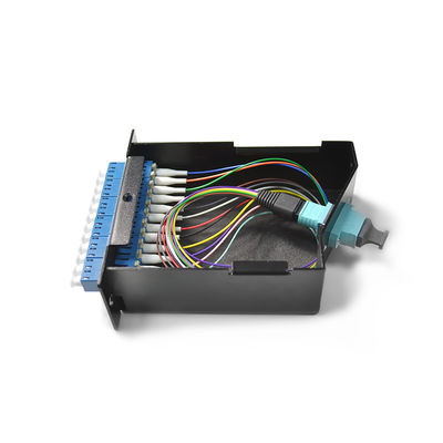 Base de alta densidad del panel de remiendo del casete MPO 24 para el soporte de estante 1U