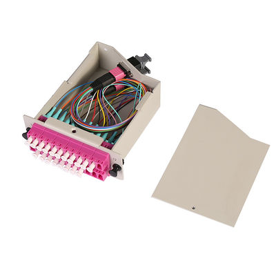 Base de alta densidad del panel de remiendo del casete MPO 24 para el soporte de estante 1U