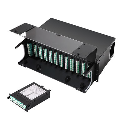El panel de remiendo de la fibra óptica MPO HD 1U 2U 4U con 72 el puerto del puerto 48 del puerto 64