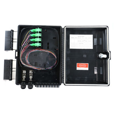 Caja terminal de la fibra óptica IP65, color del negro de la caja de cable del descenso de FTTH