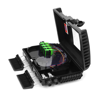 Caja terminal de la fibra óptica IP65, color del negro de la caja de cable del descenso de FTTH