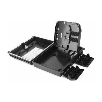 Caja terminal de la fibra óptica IP65, color del negro de la caja de cable del descenso de FTTH