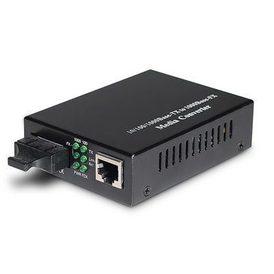 SFP modo 10M a dos caras a una cara del medios convertidor de la fibra óptica RJ45 al solo el 100M