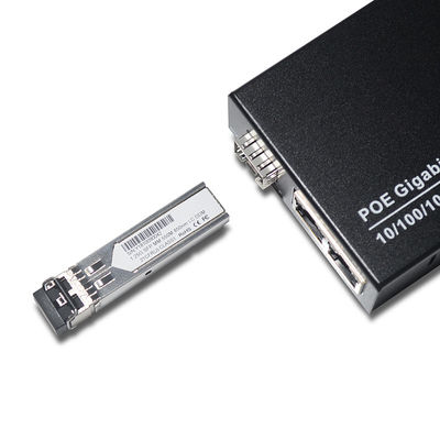 SFP modo 10M a dos caras a una cara del medios convertidor de la fibra óptica RJ45 al solo el 100M