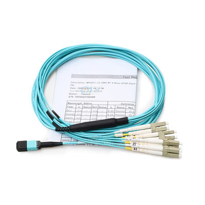 24 asambleas de cable de la fibra de la base, MPO al cable del desbloqueo del LC para FTTH