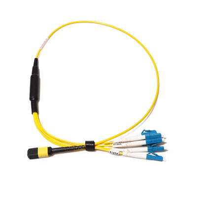 24 asambleas de cable de la fibra de la base, MPO al cable del desbloqueo del LC para FTTH