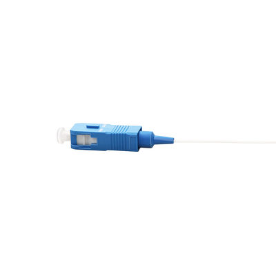 asamblea de cable de la fibra del diámetro de 0.9m m blanco pulida a una cara del SC 9/125 G657A1/del UPC