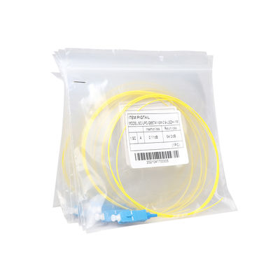 asamblea de cable de la fibra del diámetro de 0.9m m blanco pulida a una cara del SC 9/125 G657A1/del UPC