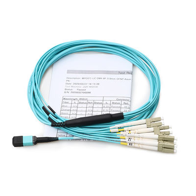 Base modificada para requisitos particulares del Fanout de cable del desbloqueo de MPO LC 8 para Data Center