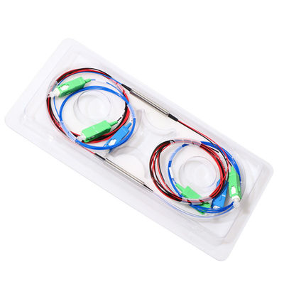 puertos 100G 200G del divisor 3 de la fibra óptica de 1X2 FWDM DWDM para los sistemas de red del WDM