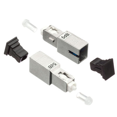 Atenuador a una cara de la fibra óptica de 2.0m m, 5db atenuador del SC APC con el material de plástico del metal