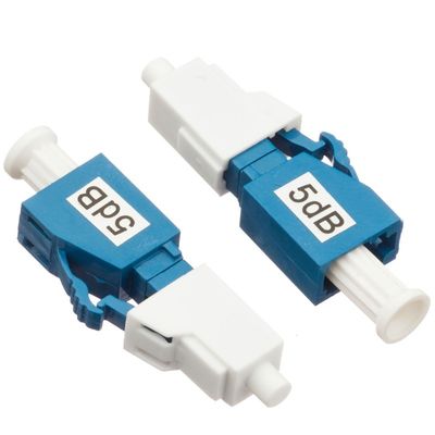 Varón a una cara del atenuador 5dB LC UPC de la fibra óptica del SM al tipo femenino