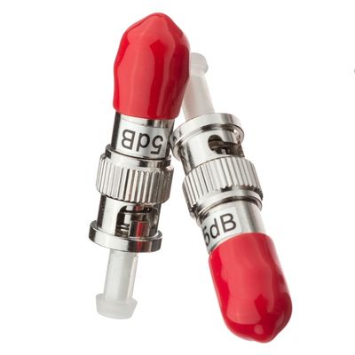 varón óptico del ST del atenuador de la fibra de 6dB 7dB 10dB a la hembra para FTTH