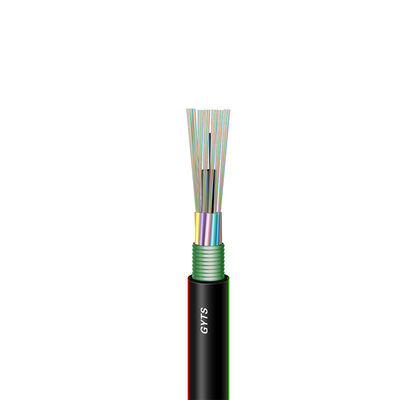 GYTA53 12 al aire libre 24 cables de fribra óptica acorazados subterráneos de la envoltura de la salida de 48 bases PE
