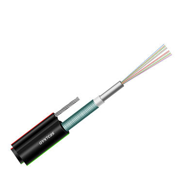 Cable acorazado modificado para requisitos particulares del alambre de acero, base de fibra óptica del cable 4 con la envoltura del PE