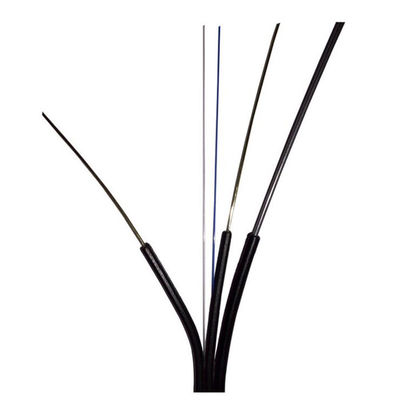 Tipo al aire libre modificado para requisitos particulares color negro del cable de descenso de FTTH G657A1 G657A2