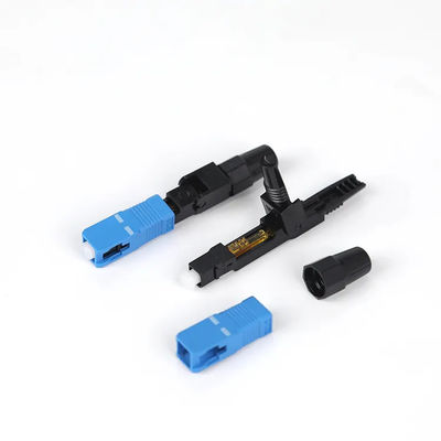 SC rápido APC del SC UPC del conector de la fibra óptica unimodal de FTTH para la comunicación de las telecomunicaciones