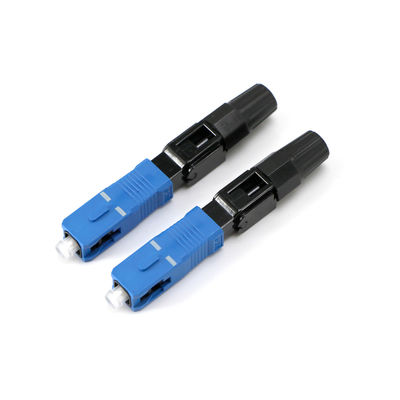 Conector rápido óptico de la fibra azul del color SM para la telecomunicación de FTTH CATV