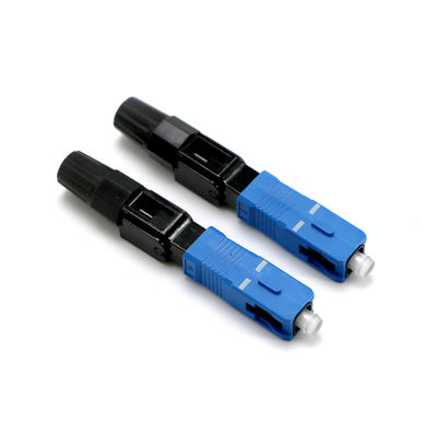 Conector rápido óptico de la fibra azul del color SM para la telecomunicación de FTTH CATV