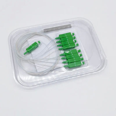 Tipo de acero 4 divisor de la fibra de la manera, divisor 1x4 del tubo del PLC del SC APC