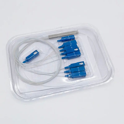 divisor de acero 1x32 de la fibra óptica del tubo de 0.9m m con el conector del LC APC